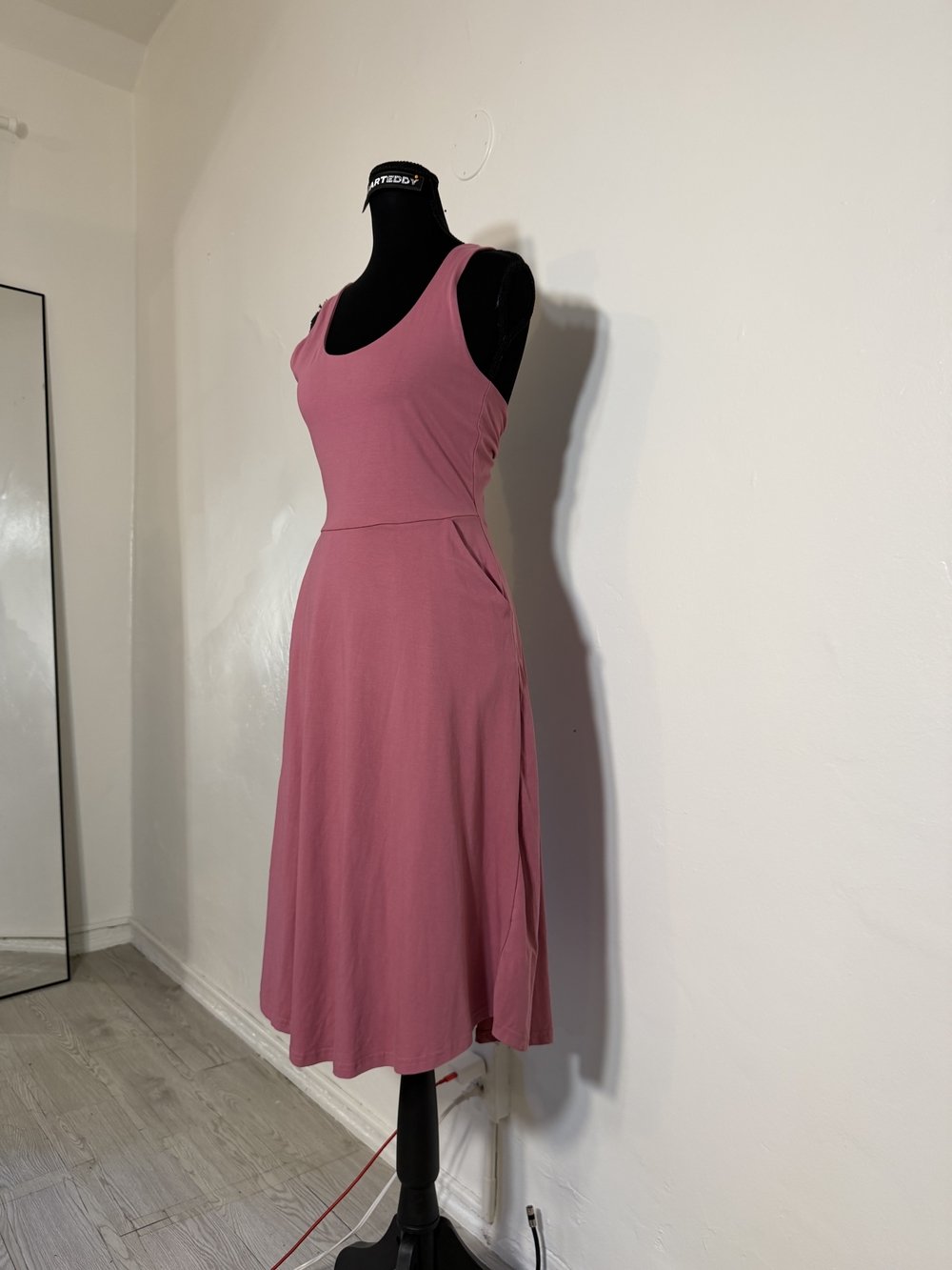 Pact Sleeveless Rose Pink Tie-Back Midi Dress - Picture 9 of 16